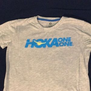 Fitted tee that says Hoka One One